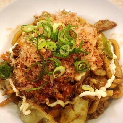 おたふくソースで作る焼きうどんほんとに美味しかったです！
レシピありがとうございます✩